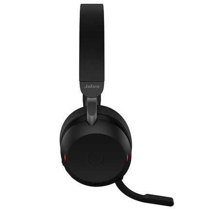 Jabra Evolve2 75 Wireless PC Headset with Charging Dock and 8-Mic Technology - Dual Foam Stereo Headphones with Advanced Active Noise Cancellation, USB-A Bluetooth Adapter and UC Compatibility - Black