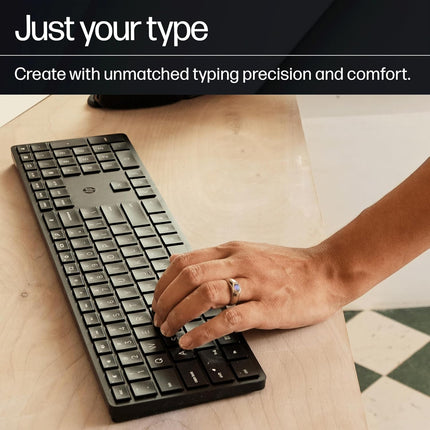 HP 450 Programmable Wireless, Full Size; 3-Zone Layout Keyboard, 2.4 GHz Wireless Connection, Compatible with PCs with Available USB-A Port