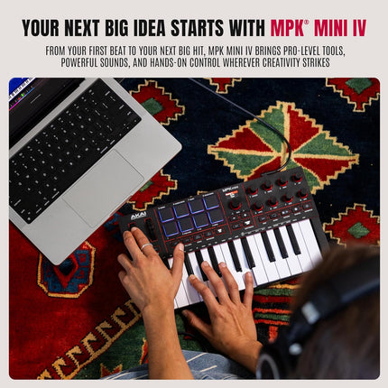 Akai MPK MINI MK4 Compact Midi Keyboard and Pad MIDI Controller