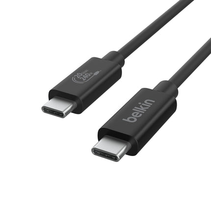 Belkin USB4 Cable, 240W Charging, 40Gbps, 1.2M (4ft) - Black - Unboxify