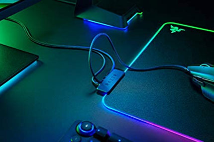 Razer Firefly V2 Micro Textured Gaming Mouse Mat with RGB Lighting Powered by Chroma Rz02-03020100-R3M1 Port