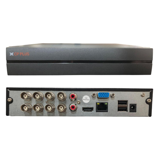 CP Plus CP-UVR-0801E1-IC2 8 Channel Full HD DVR with H.265+ Compression | Supports Upto 2MP Cameras, Black