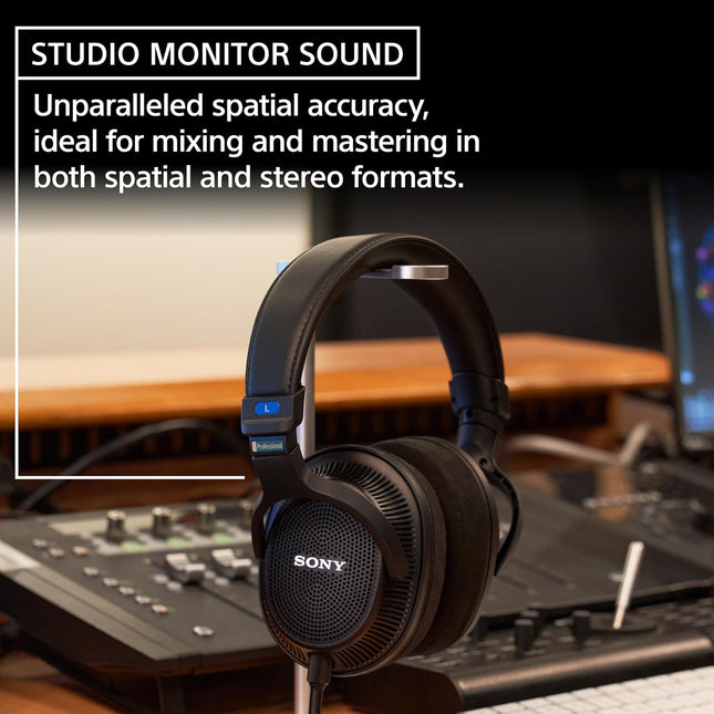 Sony MDR-MV1, Audiophile Headphones for Mixing and Mastering, Studio Monitor Sound for Neutral Frequency Response, Excellent Wearing Comfort, Spatial Sound Creation | Detachable cables