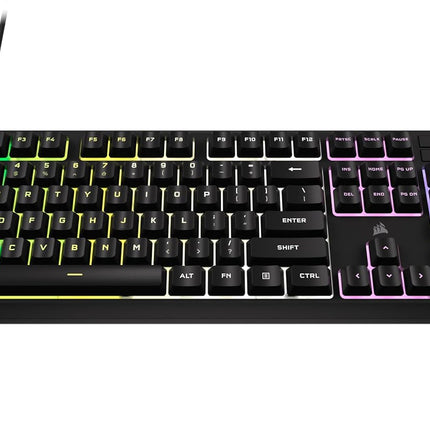 Corsair K55 CORE RGB Gaming Keyboard,Dynamic RGB Backlit Keys,Dust & Spill-Resistant,Six Customizable Macro Keys,Elgato Stream Deck Software Integration,Dedicated Media Keys