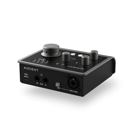 Audient iD4 (MKII) 2in/2out High-Performance USB 3.0 Audio Interface with Audient Console Mic Preamp, Dual Headphone Outputs, DI Instrument Input, ScrollControl Feature - Unboxify