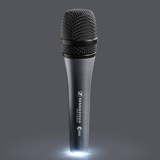 Sennheiser e 845 Supercardioid Dynamic Vocal Microphone | Extended High-Frequency Response | Enhanced Feedback Rejection | Ideal for Live Vocals, Speech, Stage & Outdoor Performances