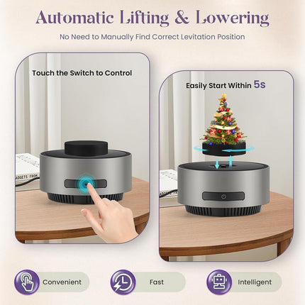 Levitation Display 500g Automatic Lift-Down Magnetic Levitation Display Stand Office & Home Decorative Gadgets New Item with Ideal Products Display for Cake, Figures, jewellery and Many Products Display