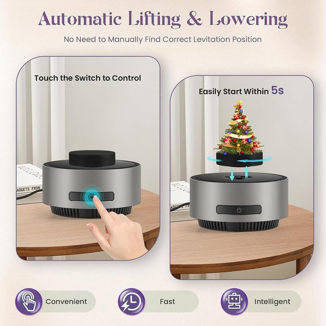 Levitation Display 500g Automatic Lift-Down Magnetic Levitation Display Stand Office & Home Decorative Gadgets New Item with Ideal Products Display for Cake, Figures, jewellery and Many Products Display