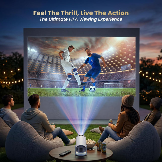 Lifelong Electronics Lightbeam Smart LED Projector | Android 14, 1080P & 4K Ultra HD Support, 4000 Lumens | All OTT Apps (Netflix, Prime, Jio etc.) | Auto Keystone, WiFi/BT, HDMI, Cast, 150” Screen
