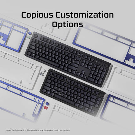 HyperX Alloy Rise – Hot-Swappable Mechanical Gaming Keyboard, PC, Ambient Light Sensor, Gasket Mounted, HyperX Linear Switches