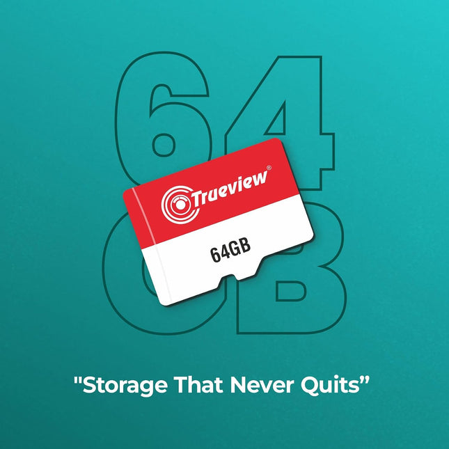 Trueview Memory Card Grade UHS-3 Class 10, Up to 70 Mbps Reading & 30 Mbps Writing Speed with High Performance of Data Transfer & Lower Power Consumption for Portable Devices (64, GB)