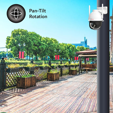 Trueview 3MP 4G Mini PT Security Camera with SIM Support | All-Time Color Vision | 360° Pan | Two-Way Audio | Human Detection | 256GB SD & Cloud | IP66 Waterproof | Alexa Compatible | STQC Certified