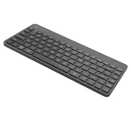 ZEBRONICS Companion 201 2.4GHz Wireless Keyboard & Mouse Combo, 83 Keys, AI Assist Key, 12 Integrated Multimedia Keys, 3 Button Mouse, 1600 DPI, High Precision, Silent Operation (Black + Grey) - Unboxify