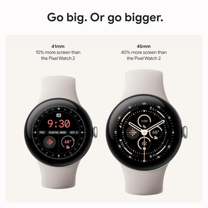 Google Pixel Watch 3 (41mm) 2024 Model - Android Smartwatch, Heart Rate Tracking, Fitbit Advanced Running, Fitness Insights, 24-Hour Battery