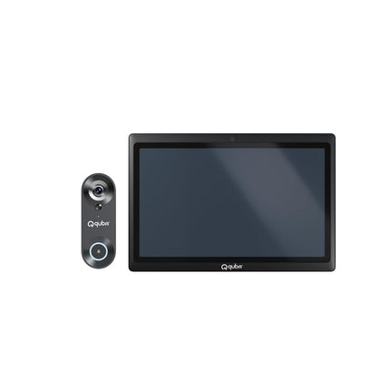 Quba Qdoor+ (Qeye WiFi Video Door Bell + QVIEW Portable Screen Combo) | 2MP 1080P HD Camera with 7 Inch Display, WiFi Control | Two Way Audio | Motion Sensor | Portable Screen | x2 Year Warranty