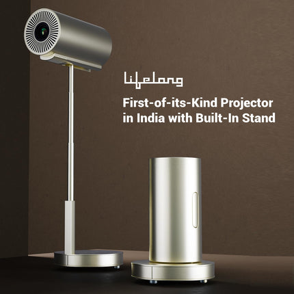 Lifelong Electronics Smart Projector with Adjustable Stand | Android, 1080P HD & 4K Ultra HD Support | 4500 Lumens, 720p Native | for Room & Outdoors | All OTT | WiFi/BT, Mirror, USB, HDMI, Speakers