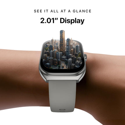 Noise Icon Arc 2.01" Immersive Curved Display Smartwatch, 10-Day Battery, 1ATM Water Resistant, Functional Crown, 100+ Sports Modes, Health Suite™, Voice Assistant, Built-in Games