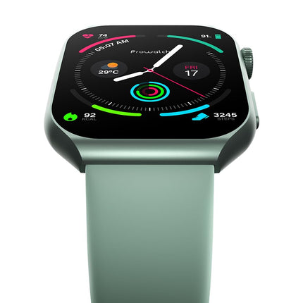 Prowatch V1 (Mint Shirobi), 1.85" 2.5D Curved Amoled Display with Corning Gorilla Glass 3, Blutooth Calling, Silicone Strap