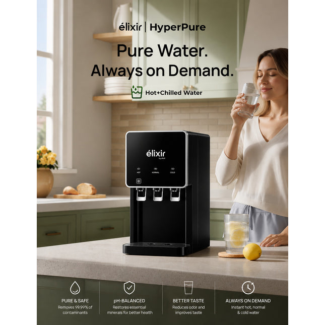 élixir (by altaX) HyperPure Flagship Water Purification System with in-Built Cooler | RO+UV+UF+Alkaline | Stainless Steel Tank | Advanced 6-Stage Filtration | Hot+Cold+Normal Water | pH-Boosted Alkaline Water (BRAND NEW/SEALED)