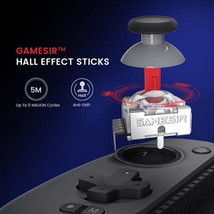 GameSir G8 Plus Bluetooth Game Controller, Compatible with all iPhone/ipad/Android/Switch/PC Tablet, Gamepad, Hall Effect Joystick, Smartphone Controller with Trigger, Drift Prevention Wireless