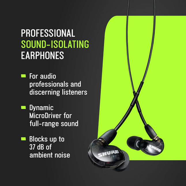 Shure SE215-CL Wired in- Ear Earphone Without Mic (Clear)