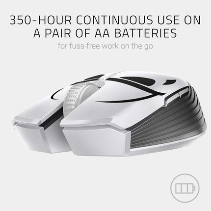 Razer Atheris Ambidextrous Wireless Mouse: 7200 DPI Optical Sensor - 350 Hr Battery Life - USB Wireless Receiver & Bluetooth Connection - Stormtrooper Limited Edition, Star Wars Limited Edition
