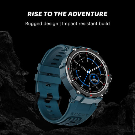 Noise Force Rugged & Sporty 1.32" Bluetooth Calling Smart Watch, 550 NITS, 7 Days Battery, AI Voice Assistance, Smart Watch for Men (Misty Grey)