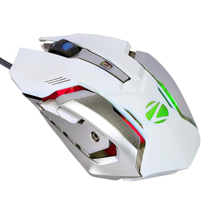 ZEBRONICS Optimus Gaming Keyboard & Mouse Combo, Braided Cable, Gold Plated USB, Upto 3600 DPI, 6 Buttons, High Resolution Sensor, Multicolor LED, Dedicated Macro Keys, 117 Keys (White) - Unboxify
