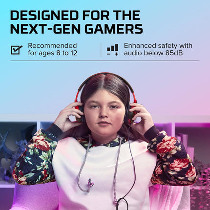HyperX Cloud Mini – Wired On Ear Headset Compatible with PC, Chromebook, Nintendo Switch,PlayStation Controllers,Xbox Controllers,Phones,Laptops,Tablets,Tuck-Away Boom Mic,3.5Mm Jack,Black & Red