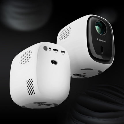 ZEBRONICS New Launch PIXAPLAY 53, Smart Vertical Projector, 3500 Lumens, 4K Support, 120 Inch Screen Size, Auto Focus, Auto Keystone, Bluetooth, HDMI, USB, WiFi, 1080p Support, APP Support, Miracast