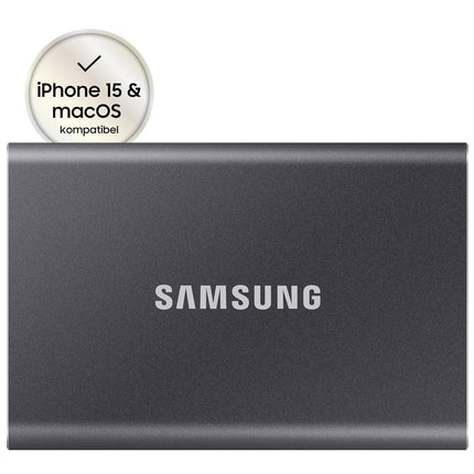 Samsung T7 1TB, Portable SSD, up to 1050MB/s, USB 3.2 Gen2, for Photography, Gaming, Students & Professionals, External Solid State Drive (MU-PC1T0T), Grey