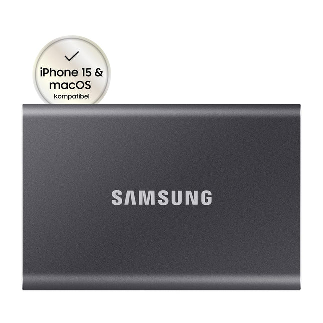 Samsung T7 1TB, Portable SSD, up to 1050MB/s, USB 3.2 Gen2, for Photography, Gaming, Students & Professionals, External Solid State Drive (MU-PC1T0T), Grey