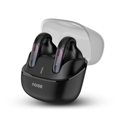 Noise Newly Launched Air Clips 2 Wireless Open Ear Earbuds with Clip Design, AirWave™ Technology,Up-to 40H Playtime, Dual Device Pairing, ENC,12mm Driver,BTv5.3 (Frost Black)