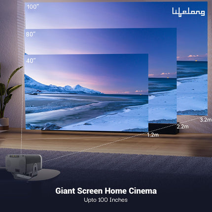 Lifelong Electronics Minipix Smart Projector | Android, 1080P HD & 4K Ultra HD Support | 4500 Lumens, 720p Native | for Room & Outdoors | All OTT Apps | WiFi/BT, Mirroring, USB, ARC, HDMI, Speakers