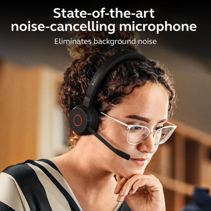 Jabra Evolve 65TE | USB-A MS Stereo | BTHEADSET+ BT DONGLE(PC),On Ear,Black - Unboxify