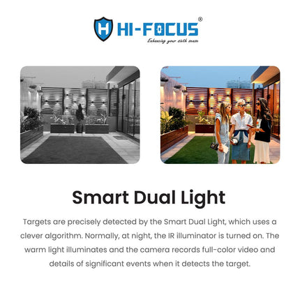HIFOCUS 4MP Outdoor PT WiFi Bulb Camera|Easy instalaltion in Holder|Smart Dual Light|Two Way Audio|Wireless Connection| Pan & Tilt Security Camera|IP65