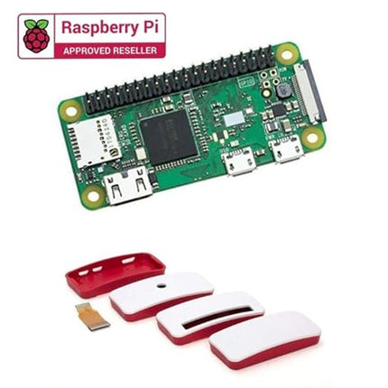 Raspberry Pi Zero WH with Case & Camera Cable | 1GHz BCM2835 | 512MB RAM | WiFi & Bluetooth 4.1 | Pre-Soldered 40-Pin Header | Mini HDMI | Micro USB - Unboxify