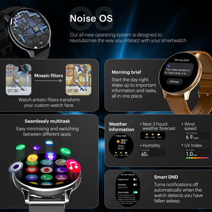 Noise Newly Launched Vortex Plus 1.46” AMOLED Display, AoD, BT Calling, Sleek Metal Finish, 7 Days Battery Life, All New OS with 100+ Watch Faces & Health Suite (Space Blue)