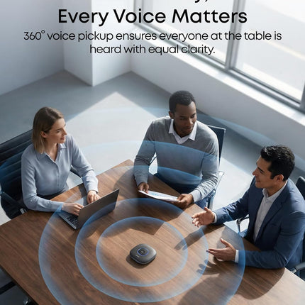 Anker Conference Microphone, PowerConf Bluetooth Speakerphone with 6 Mics, Enhanced Voice Pickup, 24H Call Time, USB C, Computer Conference Speaker Compatible with Leading Platforms, for Home Office