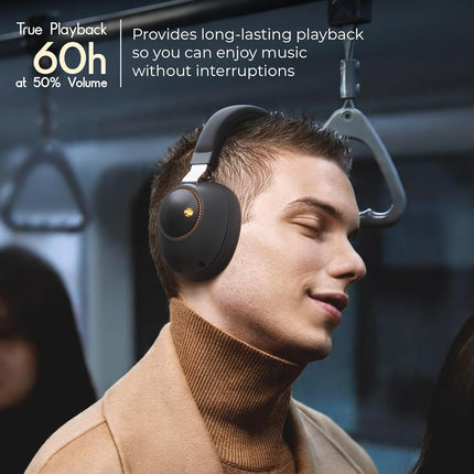 Zebronics Duke (2026 Upgrade) Wireless Headphone, BT v5.3, Upto 60 hrs Playback, 40mm Drivers, Deep Bass, ENC, Gaming Mode, Dual Pairing, LED Lights, Media/Volume Control, Call Function (Black)