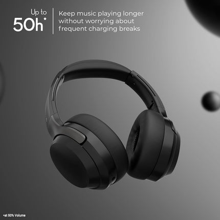 ZEBRONICS Duke Plus (2026 Upgrade) Wireless Headphones, BT v5.4, Upto 70hrs Playback, 40mm Drivers, Gaming Mode, ENC, Dual Pairing, Rapid Charge, AUX, 3 EQ Modes (Black)