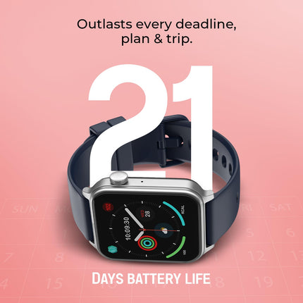 Noise Pulse Hyper Smart Watch with 21 Days Battery, 1.85" Display, AI Watch Faces, 100+ Sports Modes, Health Suite, SpO2 & Heart Rate Monitor, 1ATM Water Resistant(Deep Wine)