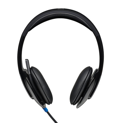 Logitech H540 Stereo Wired On Ear Headphones with Mic with Noise-Cancelling USB, On Ear Controls, Mute Indicator Light, Pc/Mac/Laptop - (Black)