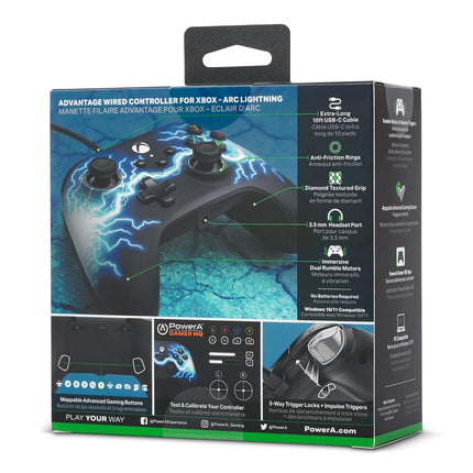 PowerA Advantage Wired Gaming Controller for Xbox Series X/S, Xbox One, PC, Windows 10/11 (Officially Licensed)