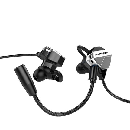 Cosmic Byte CB-EP-04 Gaming Headphones Wired in Ear Earphone with Microphone Detachable for PC, PS4, Mobiles, Tablets (Black/Silver)