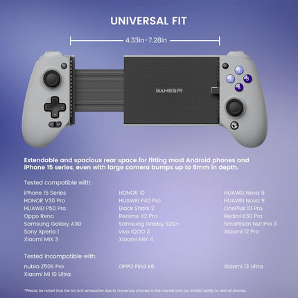 GameSir G8 Galileo Type-C Mobile Gaming Controller for Android & iPhone 15 Series (USB-C), Plug and Play Android Gamepad with Hall Effect Joysticks/Hall Trigger, 3.5mm Audio Jack