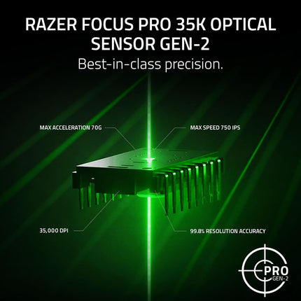 Razer Viper V3 Pro SE Wireless Gaming Mouse: 54g Lightweight - 1K Polling Dongle - 35K DPI Optical Sensor - Gen3 Optical Switches - Symmetrical Shape - 8 Programmable Controls - 95 Hr Battery - Black