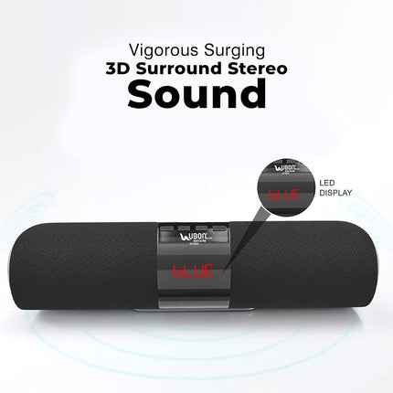 UBON Bluetooth Speaker Soundvibe Series with Inbuilt Mic & FM, Supports USB, SD Card & AUX, Powerful Bass & TWS Function Wireless Speaker for Travel, Home & Outdoor Party (Black)