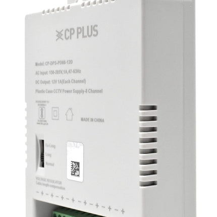 CP Plus CP-DPS-PD08-12D 12V 10Amp 8 Channel Fiber SMPS (Switched-Mode Power Supply) for CCTV Security Surveillance Camera Power Supply