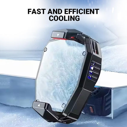 Ant ICE10 Phone Cooler for Gaming, Universal Phone Cooling Fan with 3 Speed Cooling Modes, RGB Fan, Ultra Quiet LED Temperature Display for iPhone Android Smartphones Cell Phone Cooler_ Black